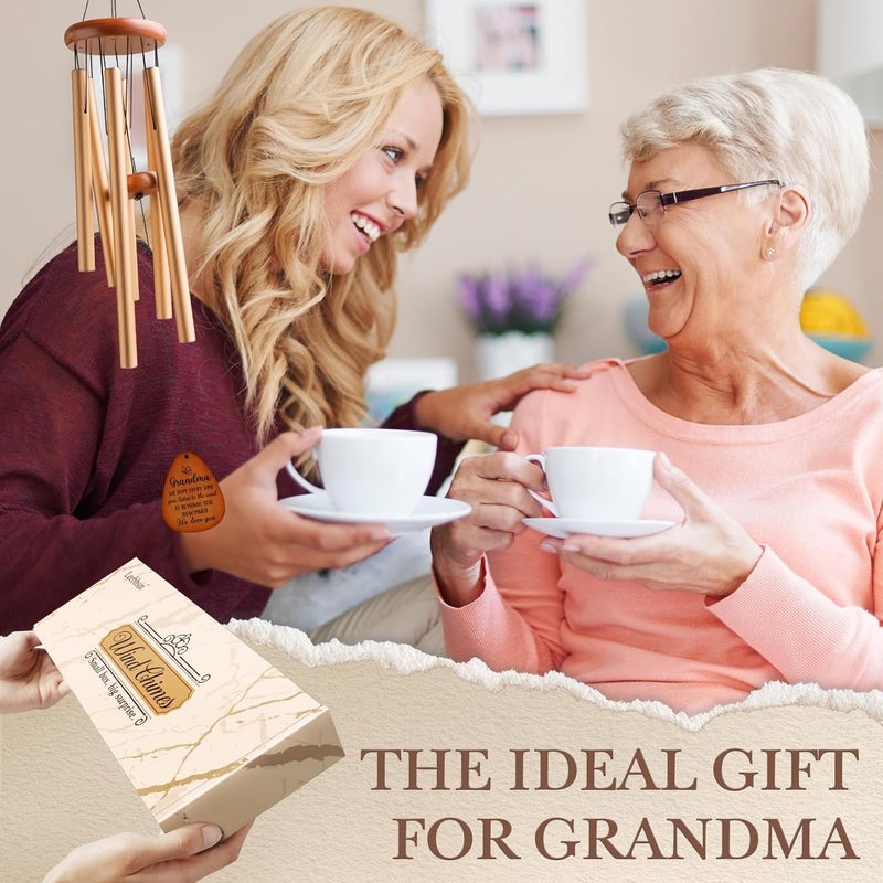 Leebbsin Gifts for Grandma, Grandma Wind Chime, Christmas Best Gift for Grandmother, Grandma Birthday Gifts from Grandchildren, Grandma Gift for Thanksgiving Mother's Day-Large 36'' - Image 2